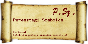 Peresztegi Szabolcs névjegykártya