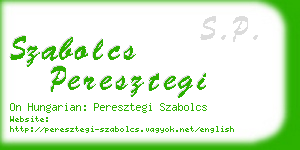 szabolcs peresztegi business card